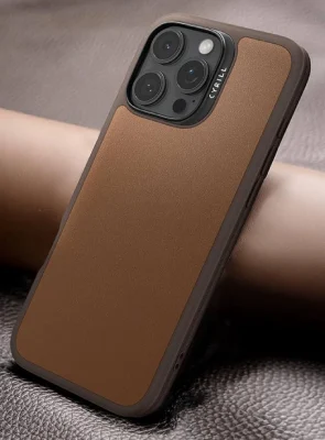 ظاهر قاب چرمی وگان آیفون 16 پرو مکس